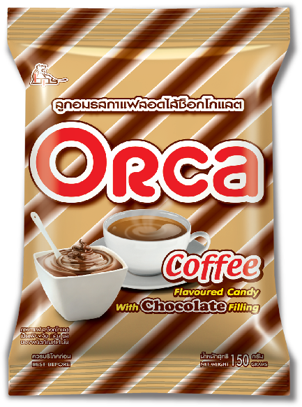 Kẹo Orca vị cà phê nhân socola 140g